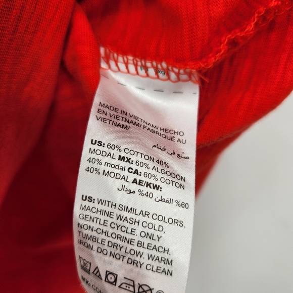 Chicos 3 The Ultimate Tee Womens Size XL Short Sleeve V Neck Orange Red - Picture 5 of 6